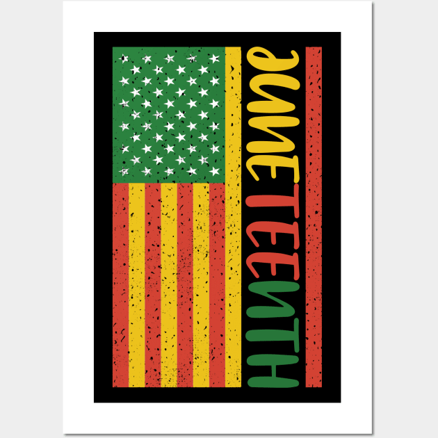 Juneteenth Flag - Juneteenth American Flag - Juneteenth Wall Art by CoolandCreative